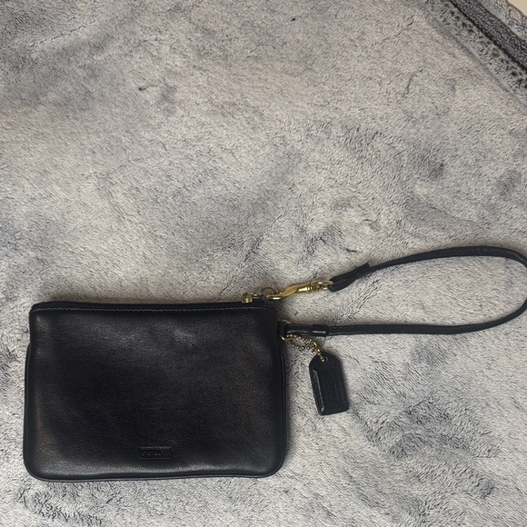 Coach Handbags - Coach Black Smooth Leather Wristlet - Vintage Y2K
